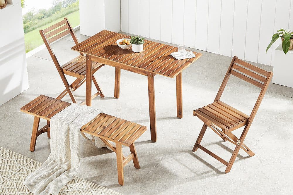 riess-ambiente Gartenstuhl BALI natur honey – Massivholz, klappbar, wetterfest - Bild 2