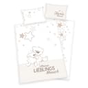 Herding Babybettwäsche Kleiner Lieblingsmensch Beige Weiß Wendebettwäsche Bild 2