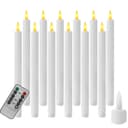 kisidus LED-Kerze LED Weihnachten Kerzen mit Fernbedienung 12pcs Flammenlose Tafelkerzen mit Timerfunktion Bild 2
