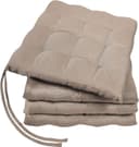 GREEN MARK Textilien Sitzkissen 4er-Set Beige 40x40cm Indoor Outdoor Bild 2
