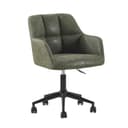 WAHSON Bürostuhl Samt/PU-Leder Grün Drehstuhl mit Metallgestell Bild 2