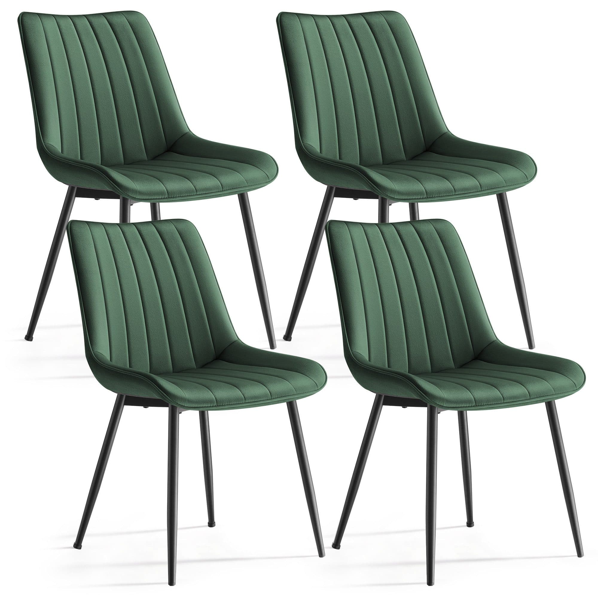 SONGMICS Esszimmerstuhl-Set 4-tlg. Grau/Schwarz Polsterstuhl Ergonomisch - Bild 2