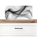 KitchenYeah Küchenrückwand Spritzschutz Schwarz-Weiß Abstrakt Aluminium Bild 2