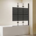 AmuseVera Duschwand für Badewanne 3-teilig Schwarz Bild 2