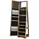 COSTWAY Schmuckschrank Stehend Braun Abschließbar Bild 2
