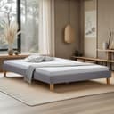 Homestyle4u Polsterbett 140x200 Grau Futonbett Komplett-Set Bild 2