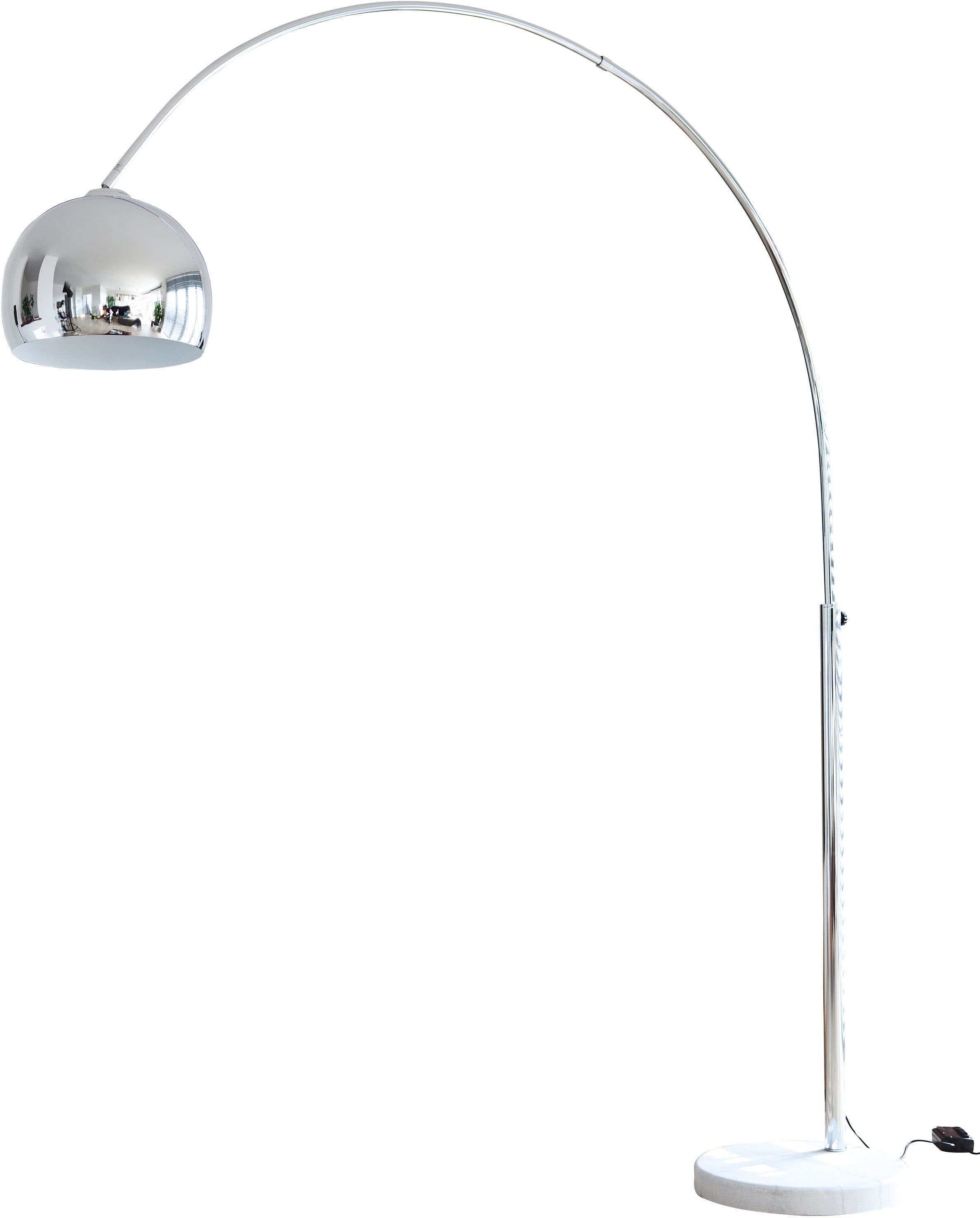 SalesFever Bogenlampe Finn Dimmbar Höhenverstellbar Chrom Marmor - Bild 2