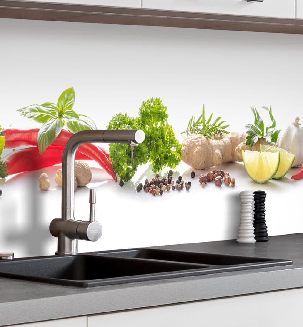 MyMaxxi Küchenrückwand Selbstklebend Spritzschutz Gewürze Gemüse Bunt - Bild 2