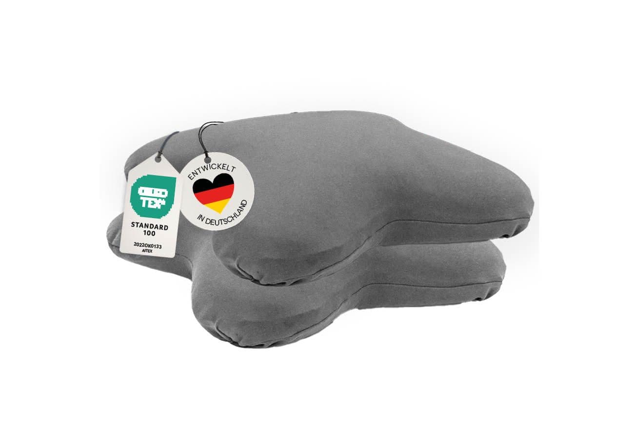 casimum Kissenbezug Grau Jersey Doppelpack für Schmetterlingskissen - Bild 2