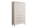 MIRJAN24 Kleiderschrank Xylix 2D3SZ mit Schubladen und Gold-Griffen Bild 2
