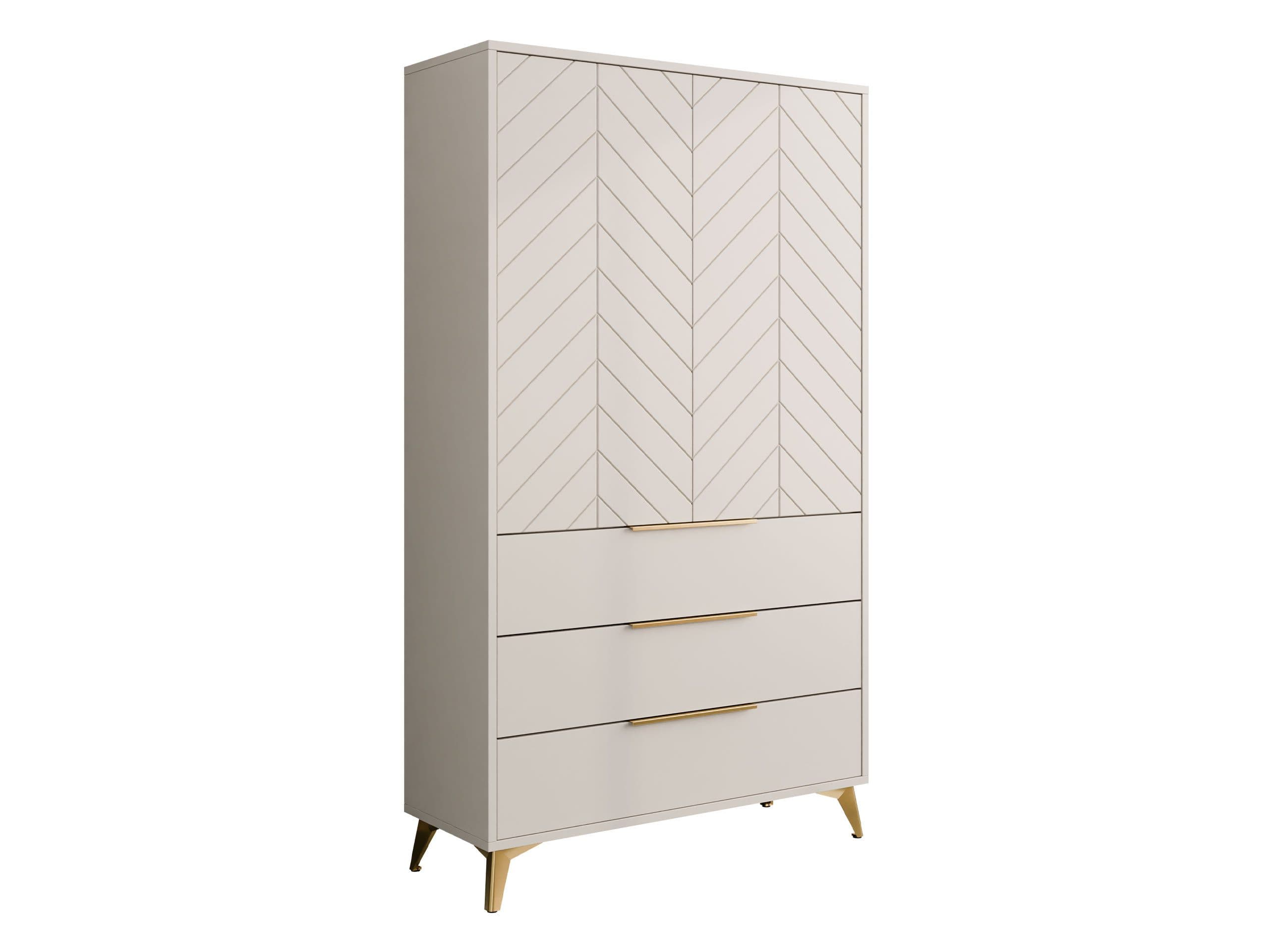 MIRJAN24 Kleiderschrank Xylix 2D3SZ mit Schubladen und Gold-Griffen - Bild 2
