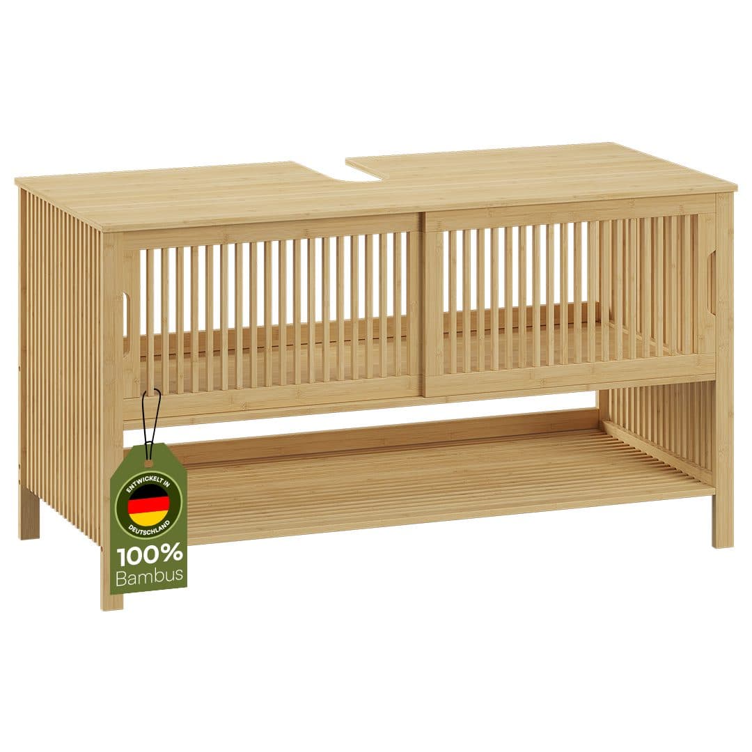 Bellamio Waschbeckenunterschrank Sava Bambus Natur - Bild 2