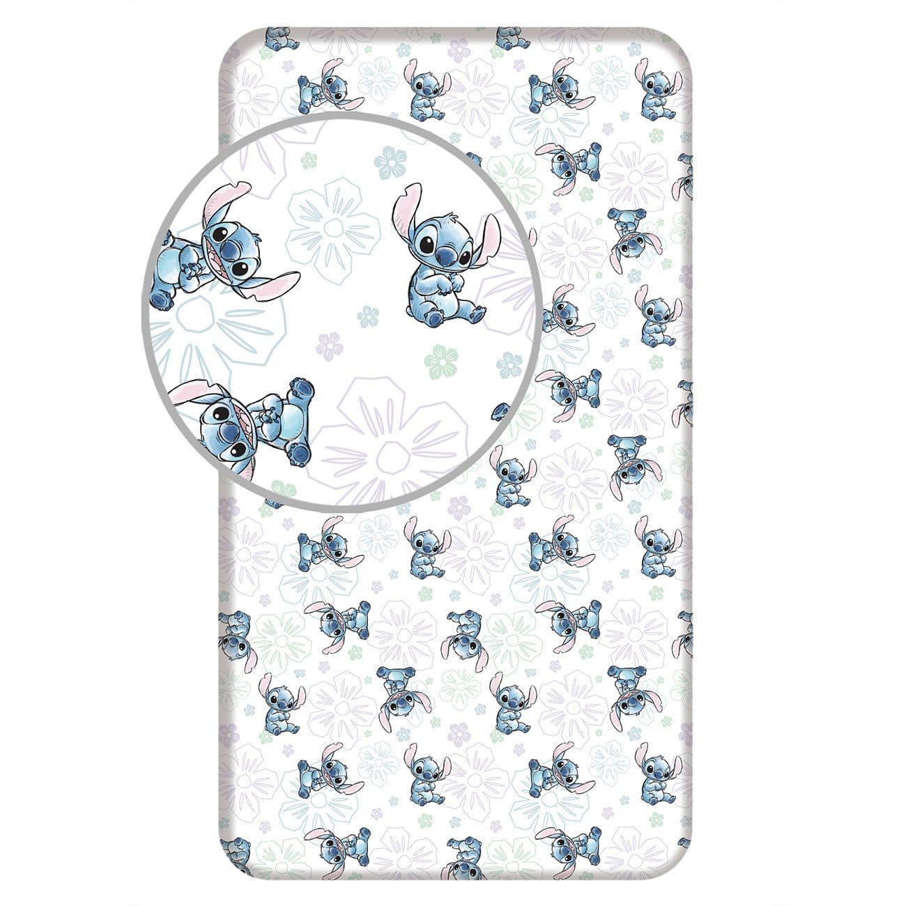 Disney Spannbettlaken Lilo und Stitch Weiß Blau - Bild 2
