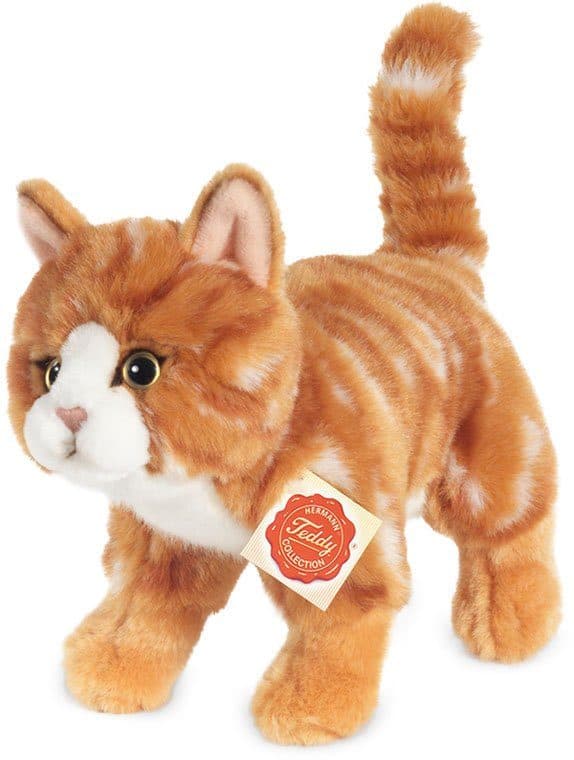 Teddy Hermann Kuscheltier Katze stehend rot getigert 20 cm - Bild 2