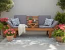 Wohnando Gartenbank Monte Multifunktional Akazienholz Grau Braun Bild 2