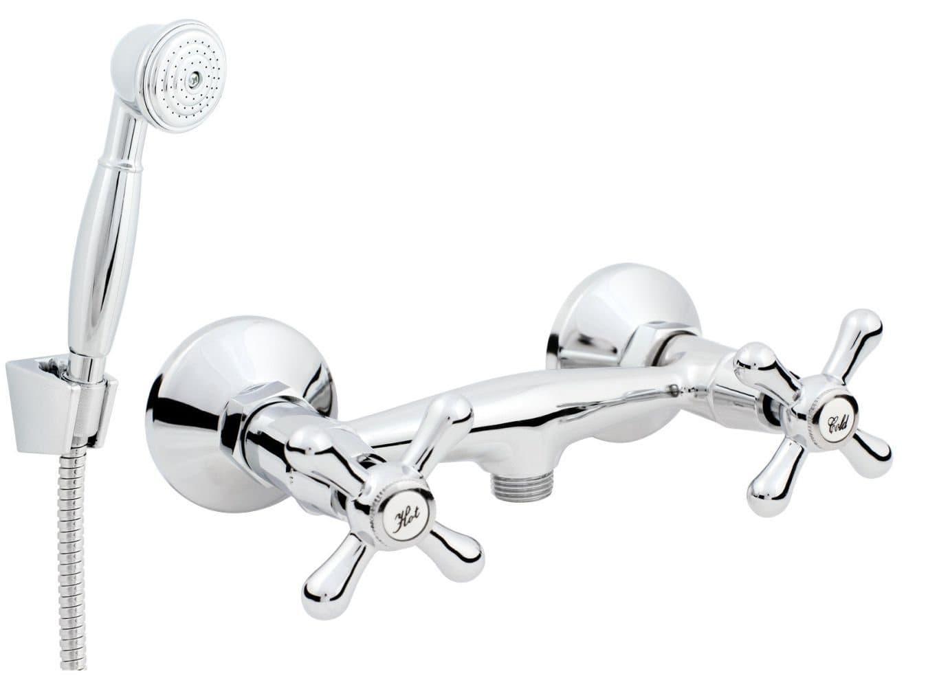 Hydroland Duscharmatur Retro Chrom mit Duschset Einhebelmischer - Bild 2