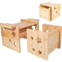 AIMAX Kindersitzgruppe Tisch und Stuhl Set Weiß Modern Bild 2