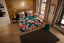 PURE luxury collection Wendebettwäsche Yeya Petrol Blumen Bild 2