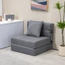 HOMCOM Schlafsofa Gästebett Dunkelgrau mit Bettfunktion Bild 2