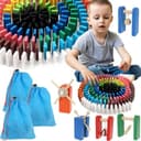 KRUZZEL Holzdominosteine Kinderspielsteine 1080 St. Bunt Bild 2