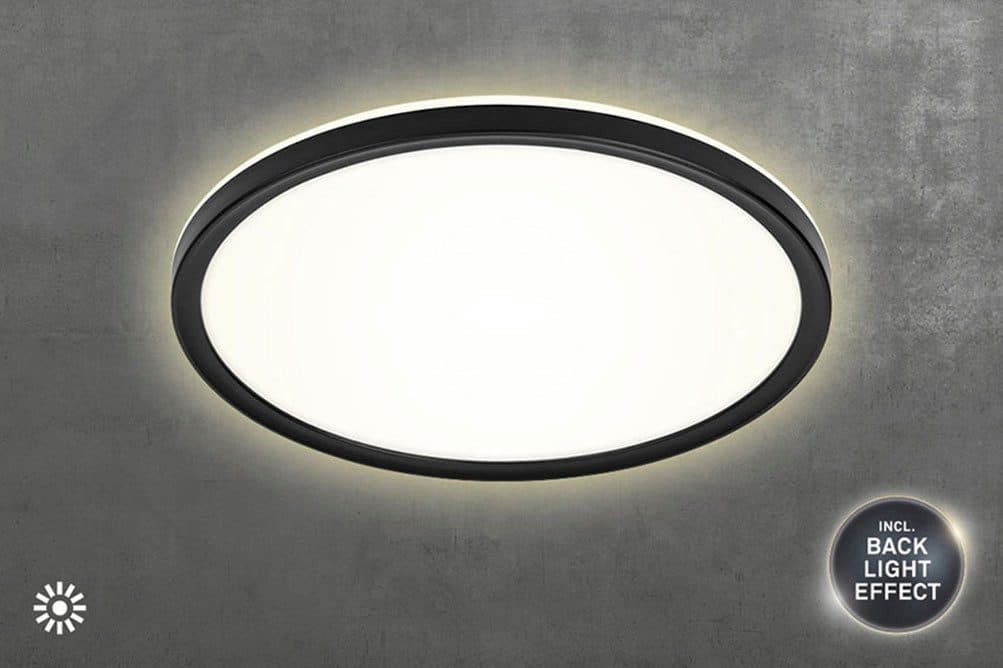 Briloner Leuchten LED Panel SLIM Weiß-Schwarz Ultra Schlank