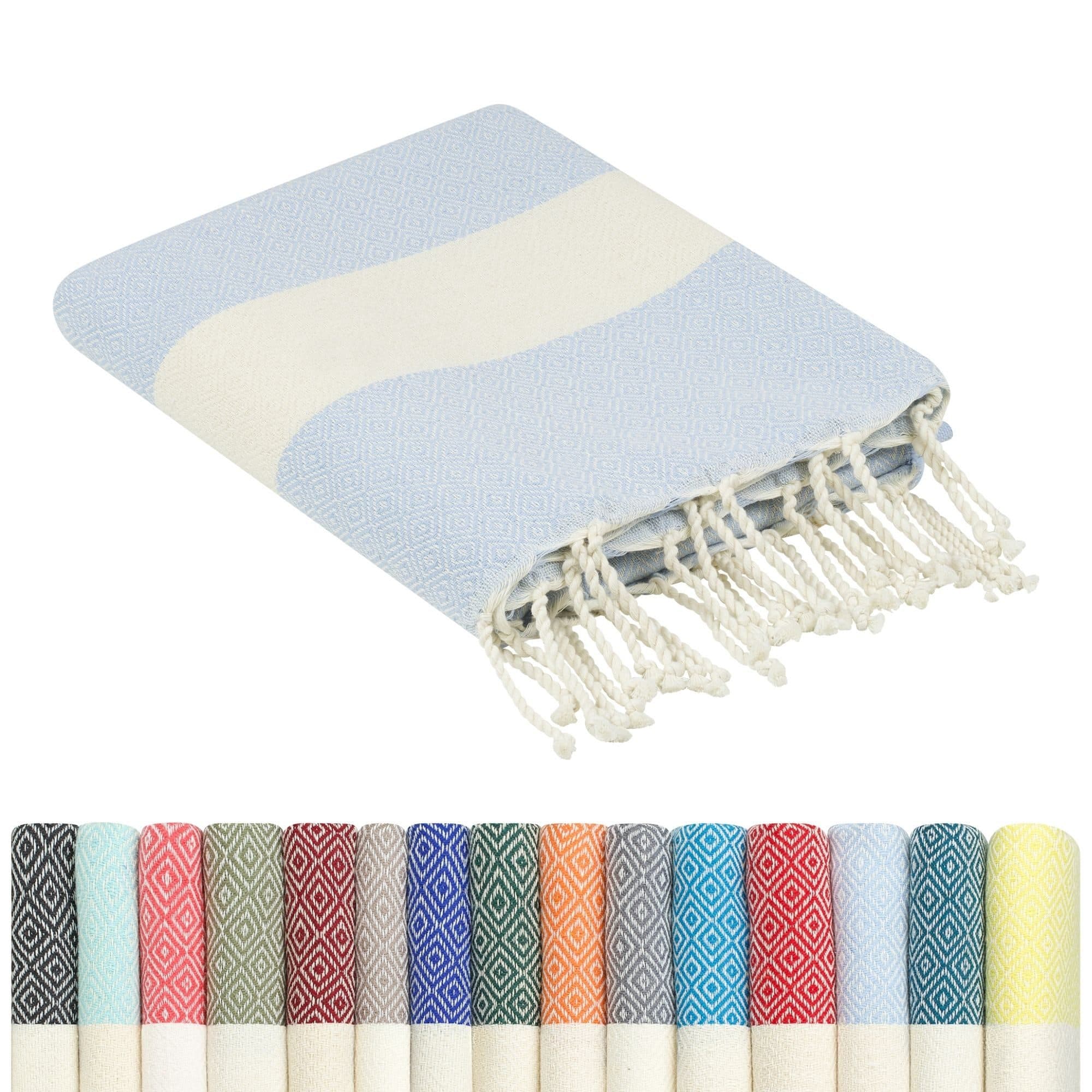 furora HOLIDAY Strandtuch Hellblau 100x200 cm Baumwolle - Bild 2