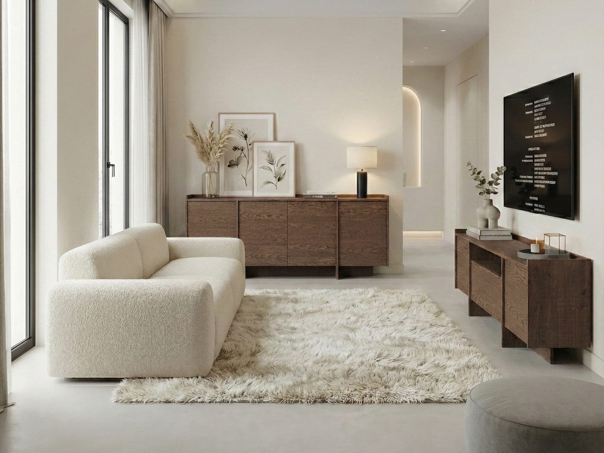 Beautysofa Wohnzimmer-Set JUNI Kommode + TV-Schrank Japandi-Stil Push-to-Open - Bild 2