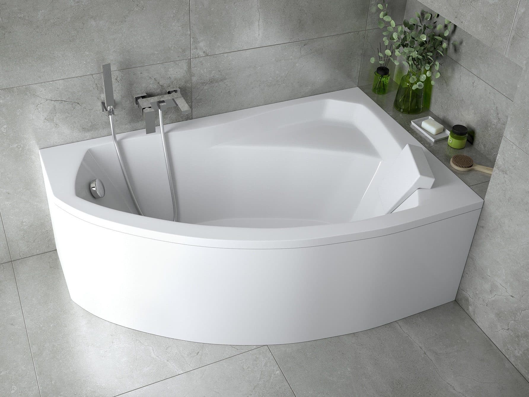 KOLMAN Eckbadewanne Rima Acryl Weiß Modern - Bild 2