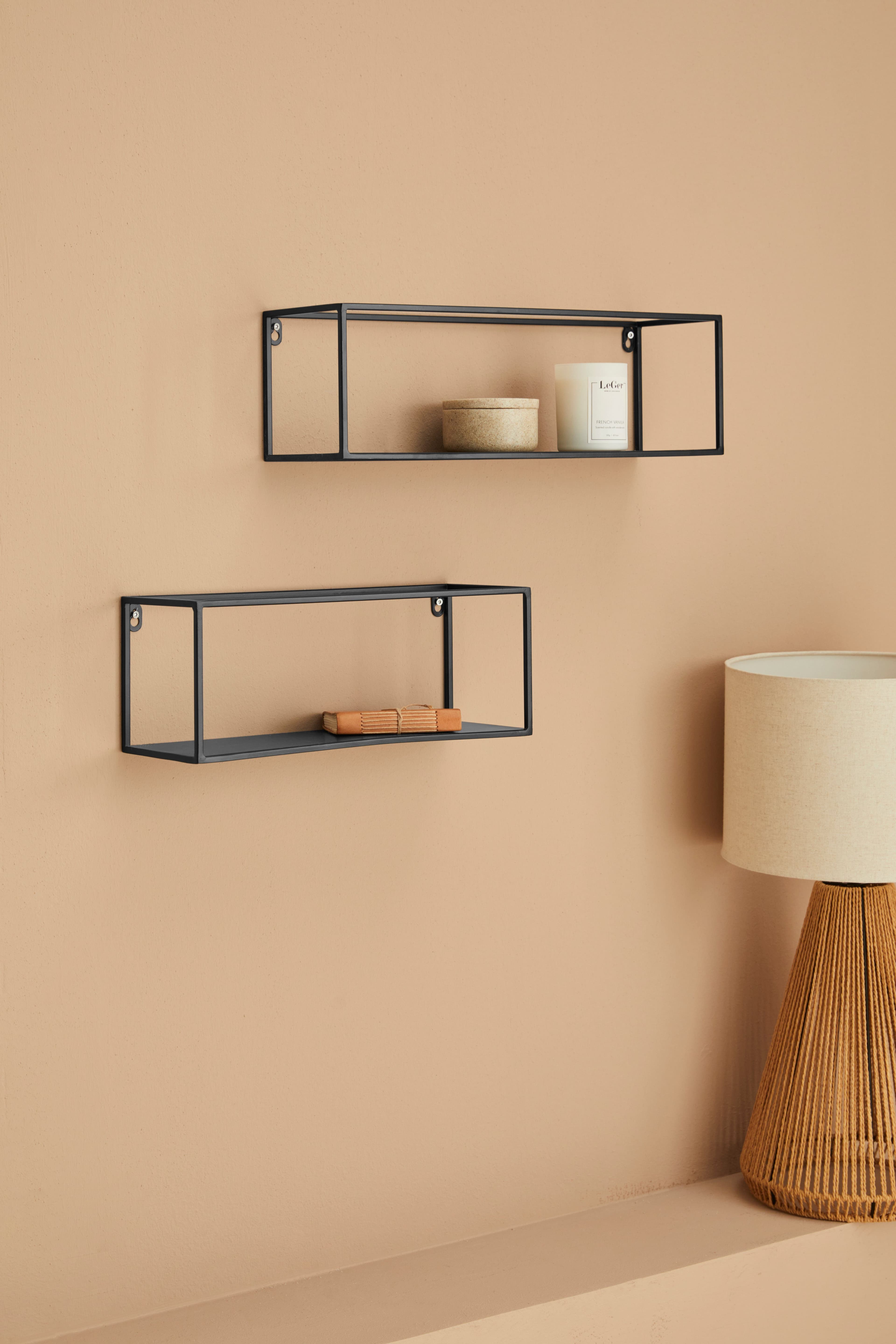 LeGer Home by Lena Gercke Deko-Wandregal Berit 2er-Set Schwarz Metall - Bild 2