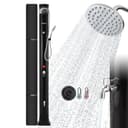 Arebos Solardusche 40 L Schwarz/Silber mit Thermometer & Fußdusche Bild 2