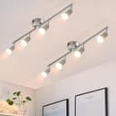 ZMH Deckenleuchte 4 Flammig-GU10 Modern Deckenspot Schwenkbar Nickel Bild 2