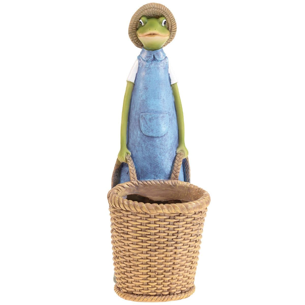 Viana Dekofigur Frosch Gärtner Polyresin Pflanztopf Gartendeko - Bild 2