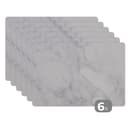 MuchoWow Platzset Marmor Weiß Grau 6-tlg Vinyl Bild 2
