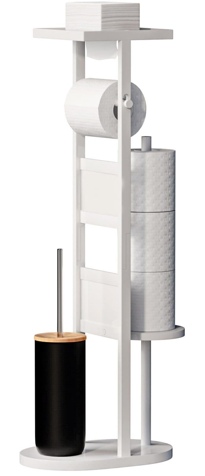 Yorbay WC-Garnitur Toilettenpapierhalter Bambus - Bild 2