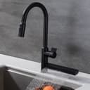 HOMELIVE Küchenarmatur Schwarz Ausziehbar 360° Drehbar Bild 2