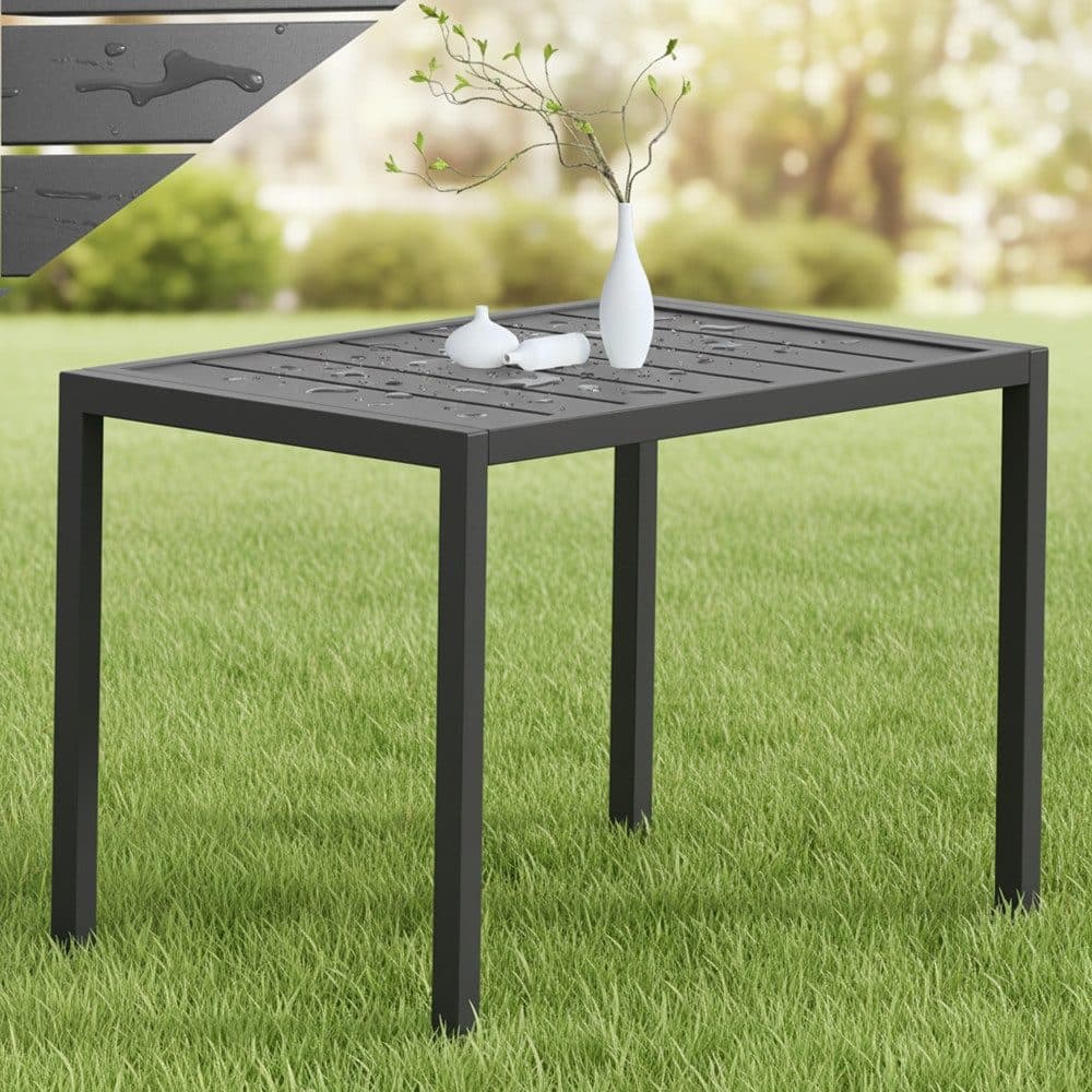 Mucola Aluminium Gartentisch Outdoor Anthrazit Wetterfest - Bild 2