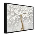Wallarena Leinwandbild Abstrakt Blumen Gold Baum Modern Deko XXL Bild 2