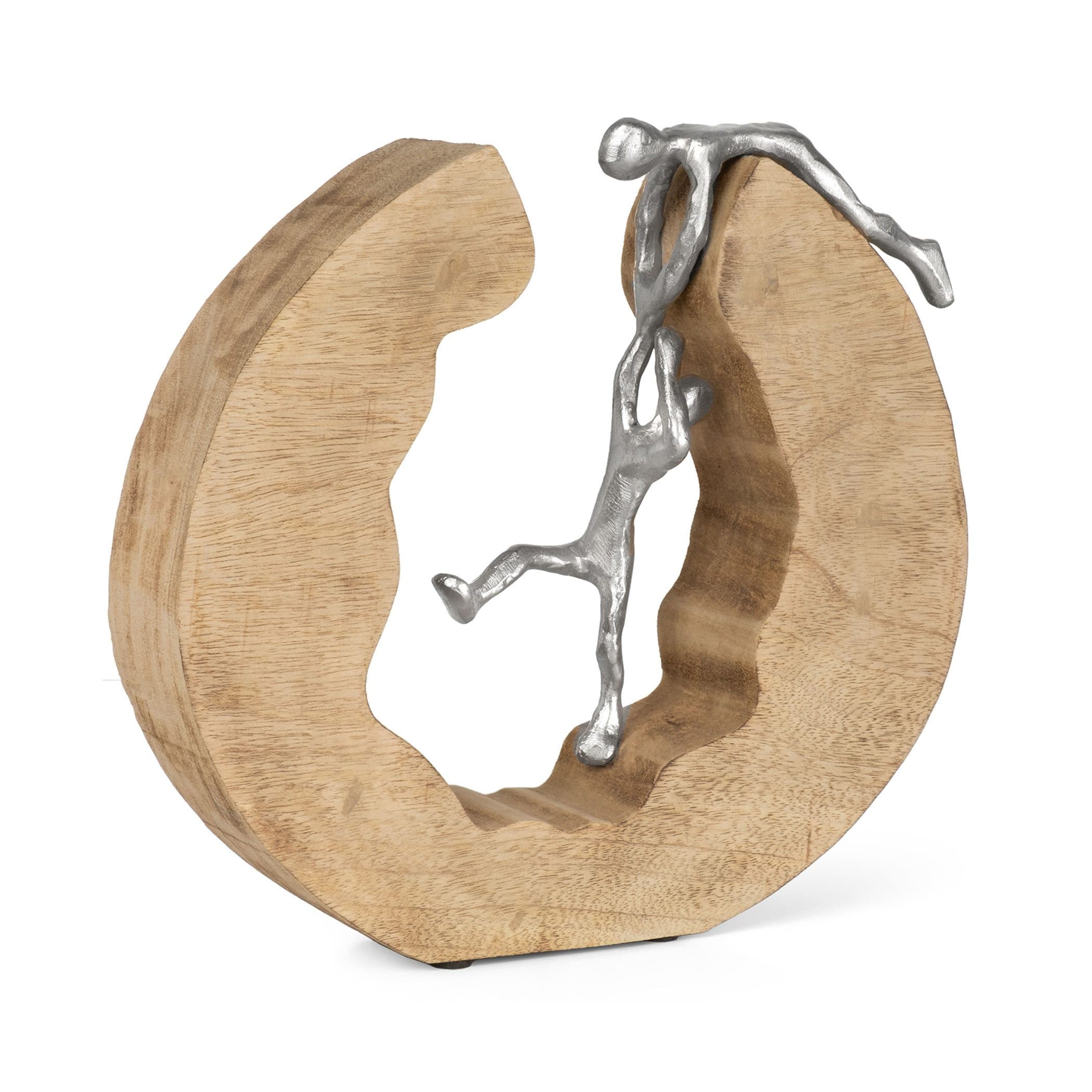 Moritz Skulptur Teamwork 29x28x6cm Holz Tischdeko Fensterdeko Wanddeko Holzdeko Weihnachtsdeko - Bild 2
