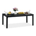 relaxdays Gartentisch Rechteckig Holzoptik Schwarz - Outdoor Esstisch Bild 2