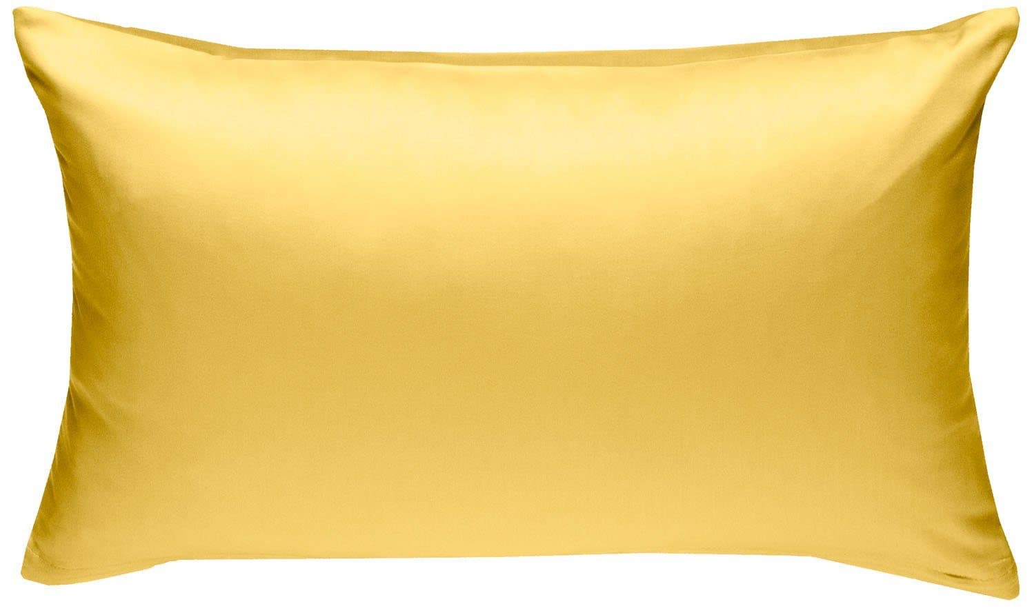 BETTWAESCHE-MIT-STIL Kissenbezug Mako Satin Uni Gelb - Bild 2