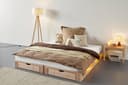 Palettenbett OTTO HOME ALASCO mit Schublade Natur Massivholz Bild 2