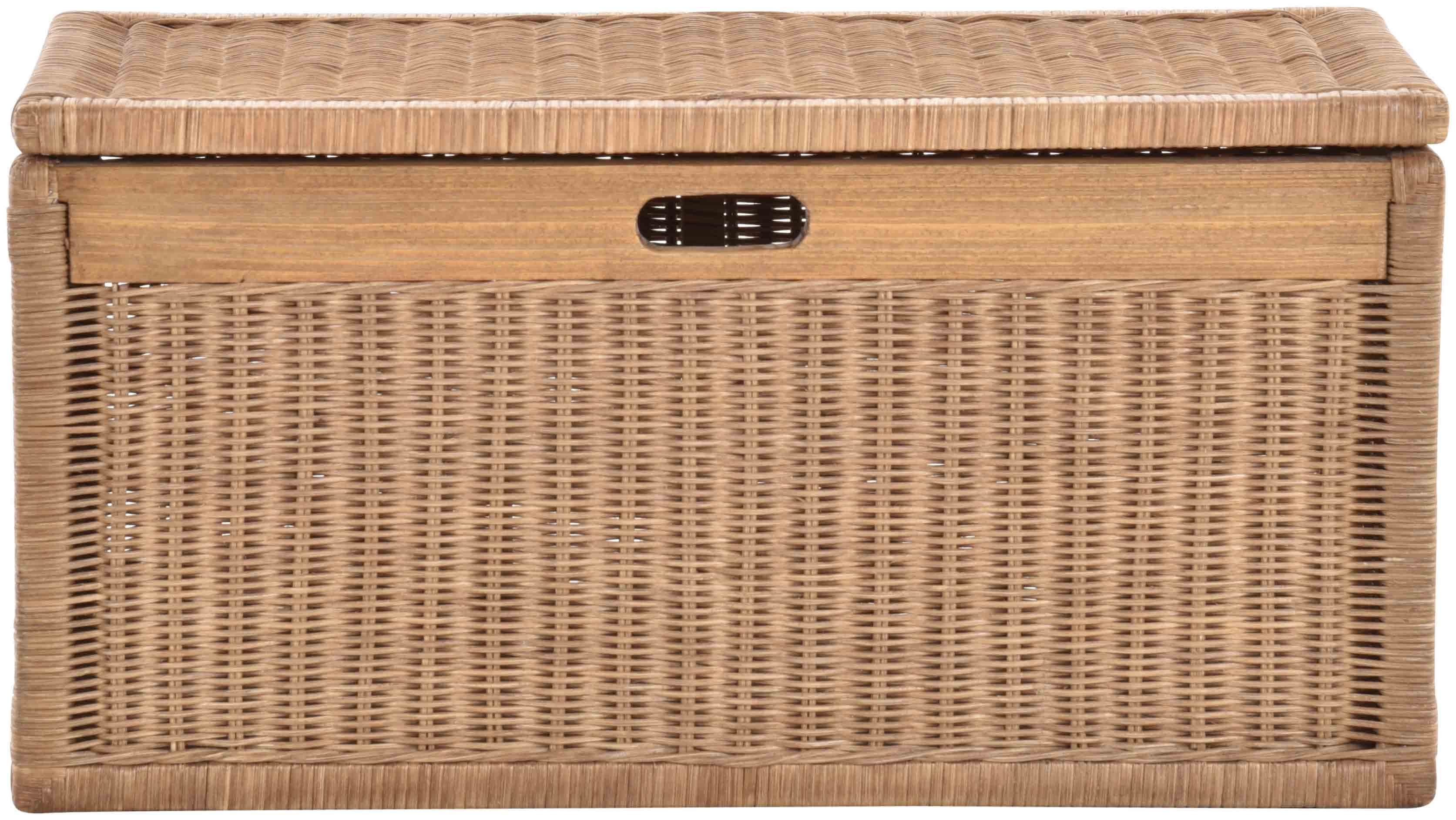 Krines Home Wäschetruhe Rattan geflochten mit Klappdeckel - Bild 2