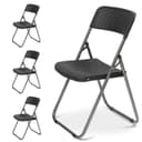 Sekey Klappstuhl Gartenstuhl Polyrattan, Campingstuhl Wasserdicht, Schwarz Bild 2