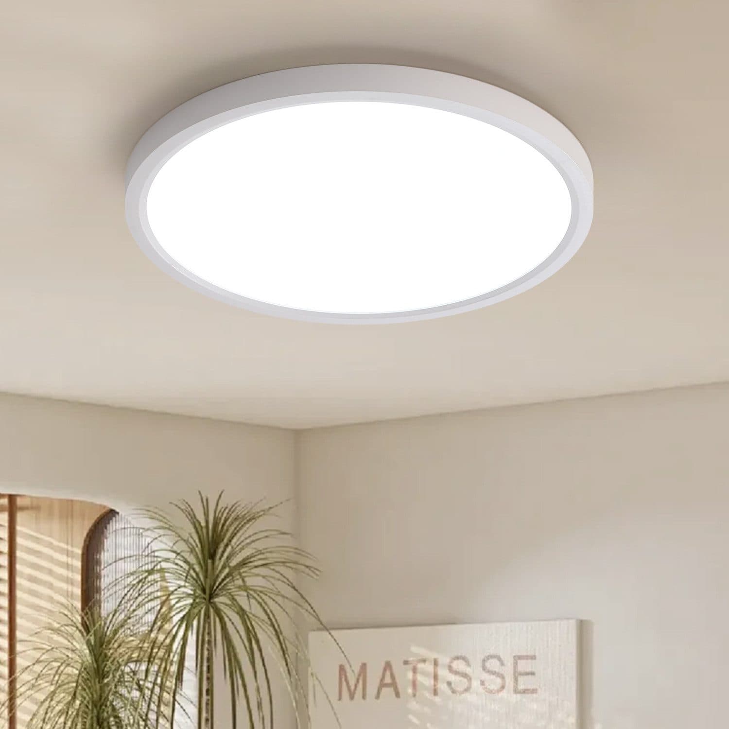 JDONG LED Deckenleuchte Flach Rund Weiß - Bild 2