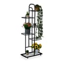 relaxdays Pflanzentreppe Blumenregal 6 Ablagen Metall Schwarz Bild 2
