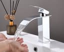 Homeline Badarmatur Waschtischarmatur Wasserhahn Bad Badarmatur Armatur Schwarz Chrom Bild 2