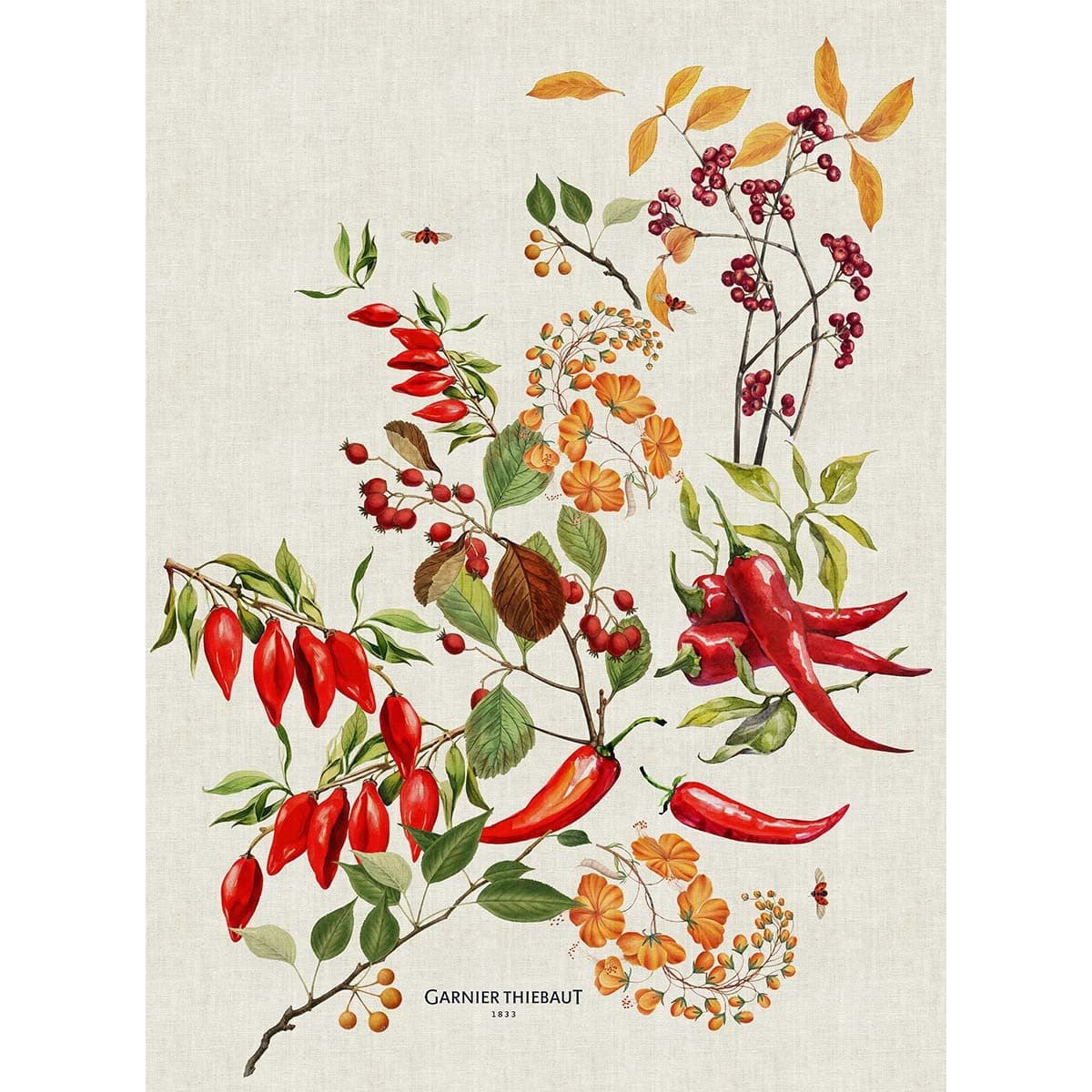 Garnier Thiebaut Geschirrtuch Piments Doux Epices 50x70 cm