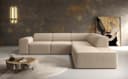 Luxusbetten24 Designer Sofa Idiola L in Teddy Bouclé Beige Bild 2