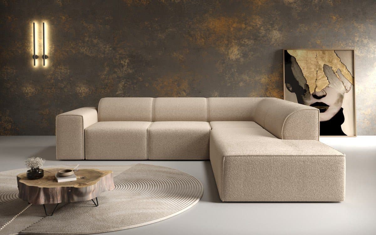 Luxusbetten24 Designer Sofa Idiola L in Teddy Bouclé Beige - Bild 2