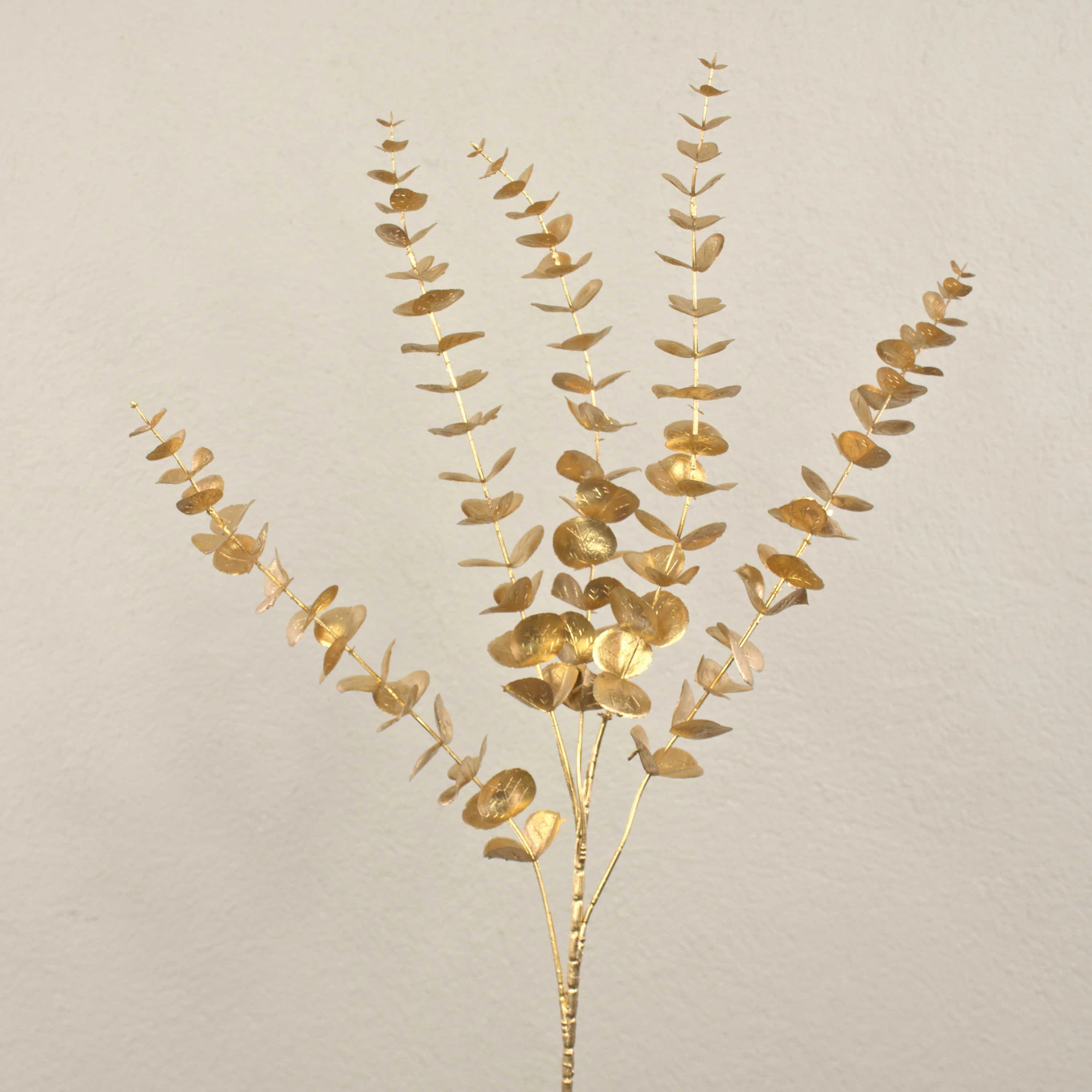 artplants Kunstzweig Eukalyptus Gold 85cm - Bild 2